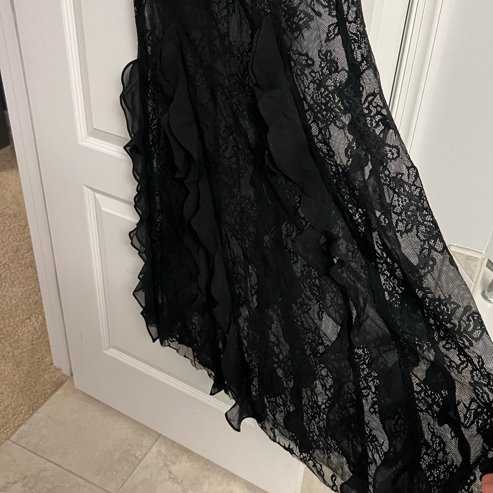 Vici Black Sheer Lace Maxi Dress - Picture 11 of 12